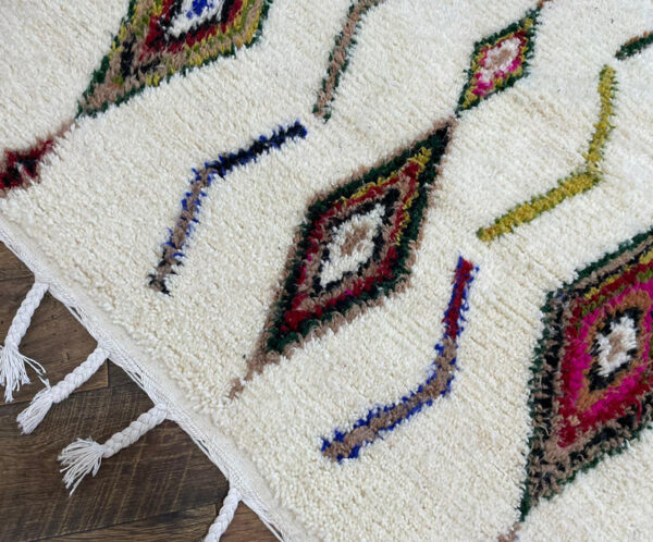 Hand Knotted Azilal Rug, Moroccan Custom Rug, Colorful New Design Wool Rug, Handmade Azilal Rug