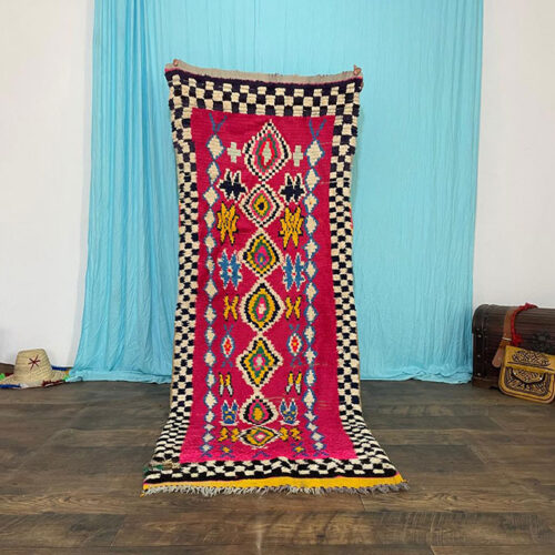 Runner Boujaad Rug, Gifts Runner Rug, Moroccan Runner Rugs, Runner Rug Berber, Handmade Runner