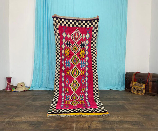 Runner Boujaad Rug, Gifts Runner Rug, Moroccan Runner Rugs, Runner Rug Berber, Handmade Runner