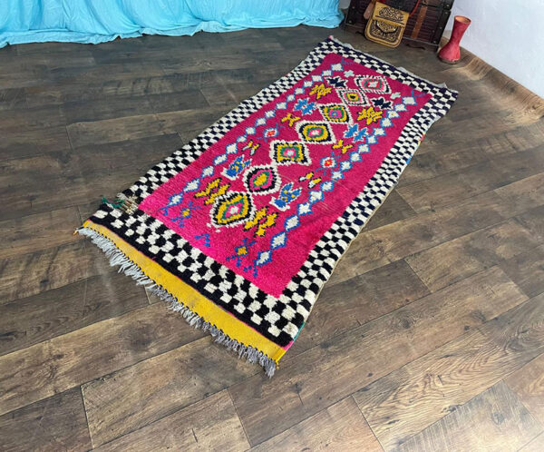 Runner Boujaad Rug, Gifts Runner Rug, Moroccan Runner Rugs, Runner Rug Berber, Handmade Runner