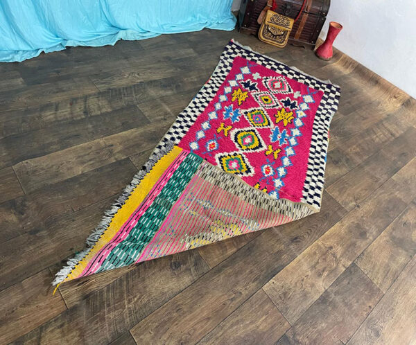 Runner Boujaad Rug, Gifts Runner Rug, Moroccan Runner Rugs, Runner Rug Berber, Handmade Runner