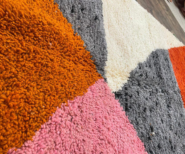 Gorgeous Boujaad Red rug - Custom Aera Rug - Tribal berber Rug - Moroccan Rug Hand Knotted - Abstract Multicolored Carpet - Boujaad Carpet