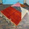 Gorgeous Boujaad Red rug - Custom Aera Rug - Tribal berber Rug - Moroccan Rug Hand Knotted - Abstract Multicolored Carpet - Boujaad Carpet
